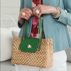 Frances Valentine Gigi Basket Bag Green. New!